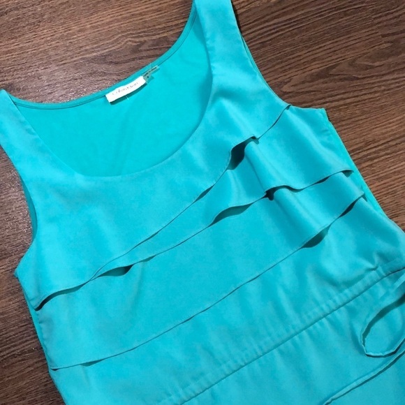 Calvin Klein Ruffled Sleeveless Sheath Dress 2 - Picture 3 of 7